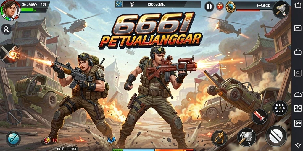 Tampilan gameplay <strong>666I</strong> yang intens dan penuh aksi.
