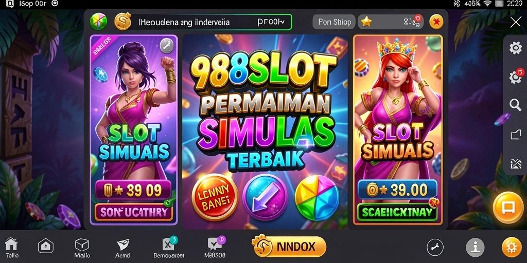 Gambar utama menunjukkan gameplay seru 988SLOT dengan tema slot menarik.