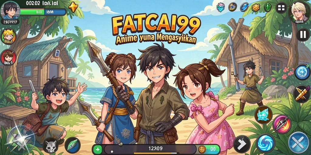 Screenshot dari gameplay FATCAI99 menampilkan karakter Anime yang dinamis.