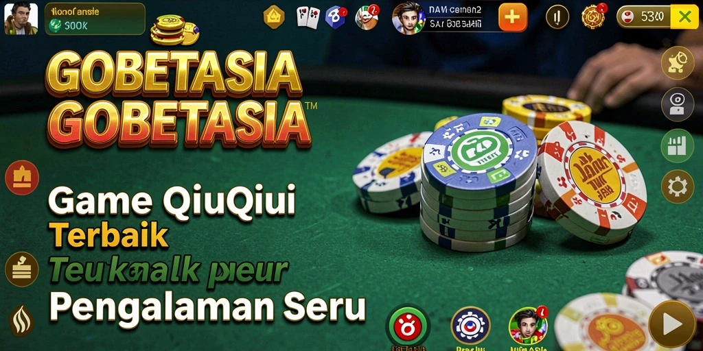 Tampilan gameplay seru dalam GOBETASIA yang menampilkan kartu QiuQiu.