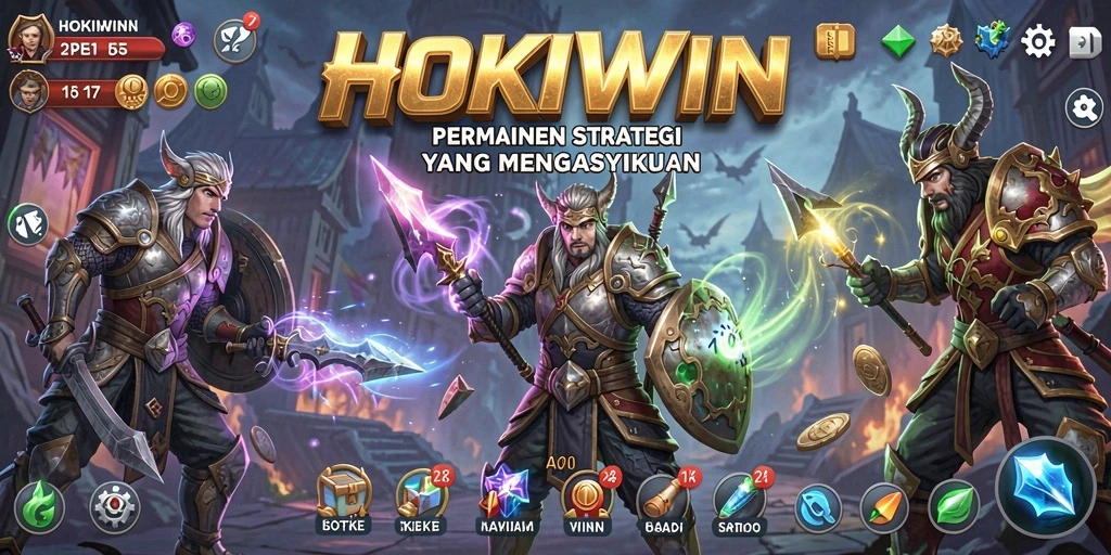 Tampilan grafis menarik dari gameplay HOKIWIN yang strategis.