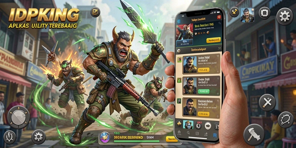 Screenshot IDPKING menampilkan antarmuka aplikasi Utility yang sederhana dan menarik.
