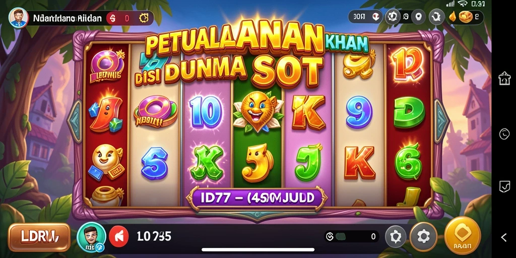 Tampilan gameplay Slot yang menarik dan penuh warna di IDR77.
