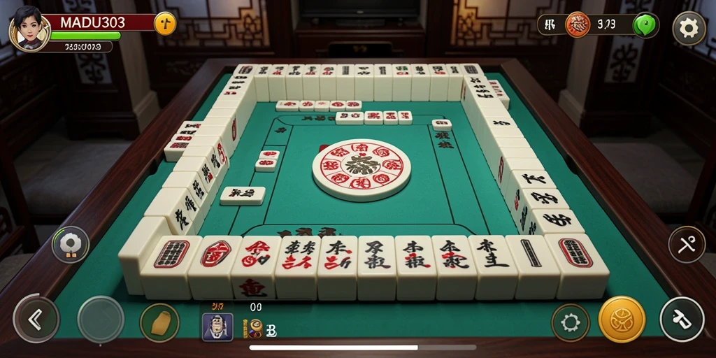 Tampilan gameplay Mahjong yang menarik dan menantang.