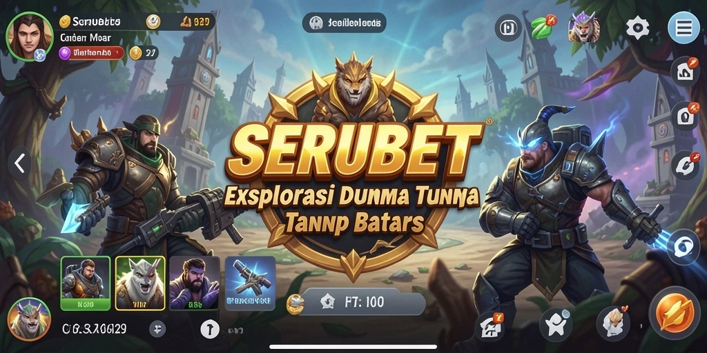 Screenshot SERUBET menunjukkan dunia luas dan menakjubkan dengan detail yang memukau.